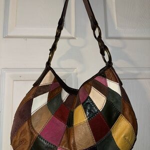 Lucky brand Multicolor Patchwork Hobo Bag